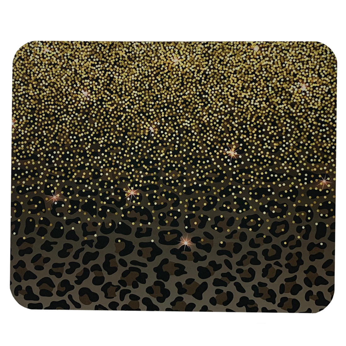 Leopard Print and Glitter Mouse Pad