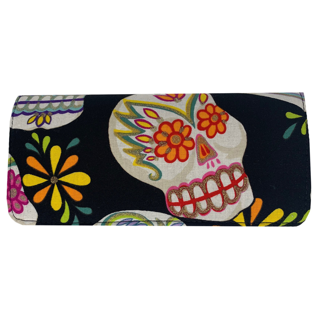 Glitter Sugar Skulls Trifold Wallet