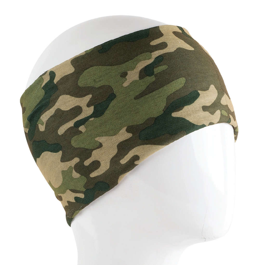 Camouflage print infinity headband and bandana.  