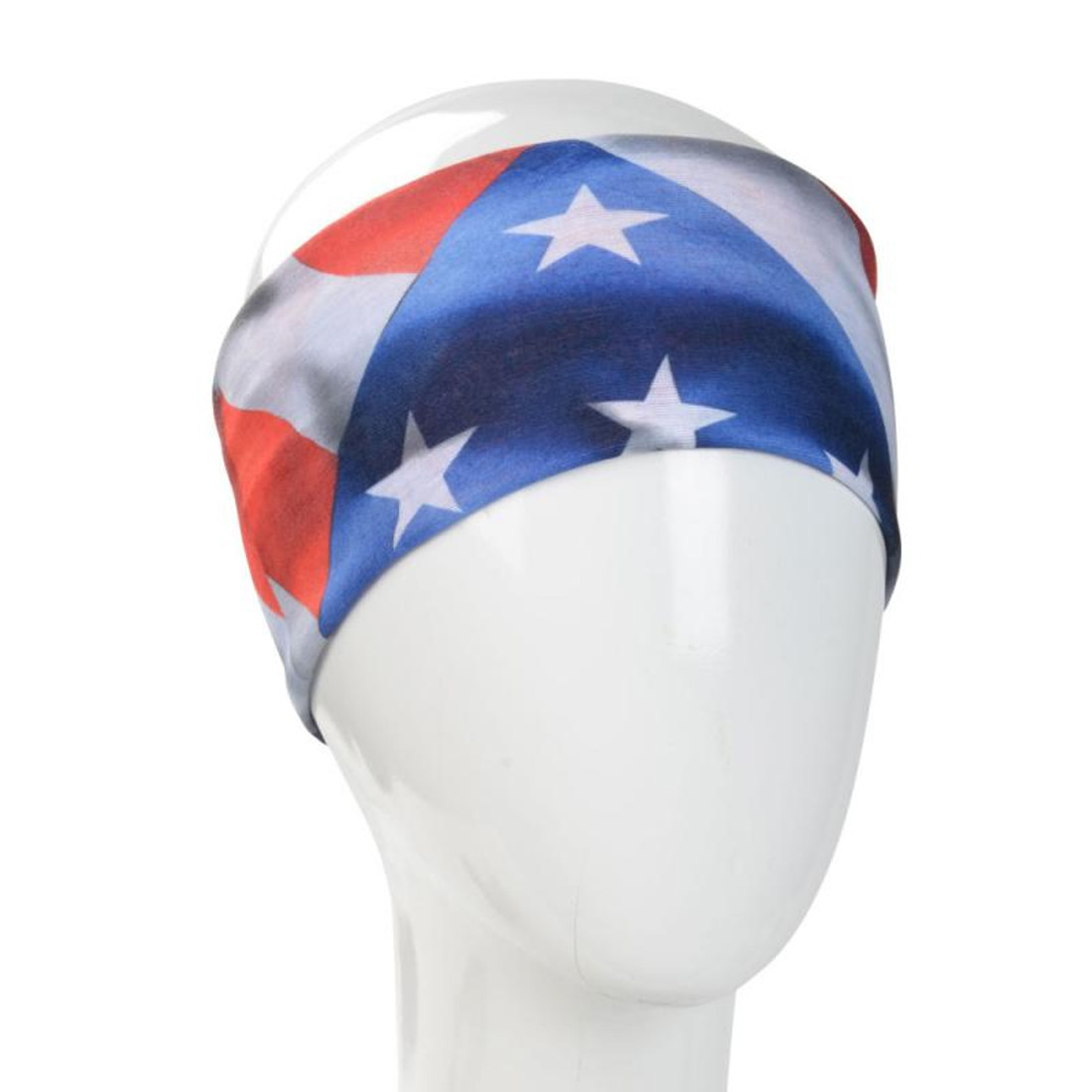 Stars and stripes American Flag infinity headband bandana. 