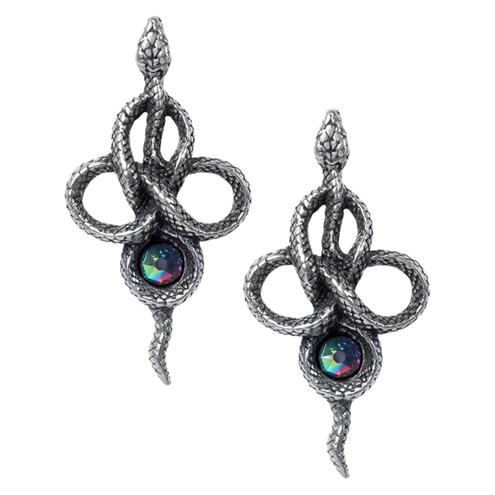 Alchemy Gothic - E441 - Tercia Serpent Earrings