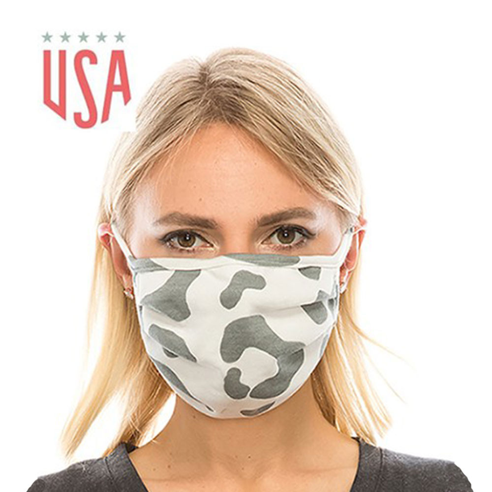 ANIMAL PRINT REUSABLE FACE MASK PURPLE LEOPARD BOUTIQUE