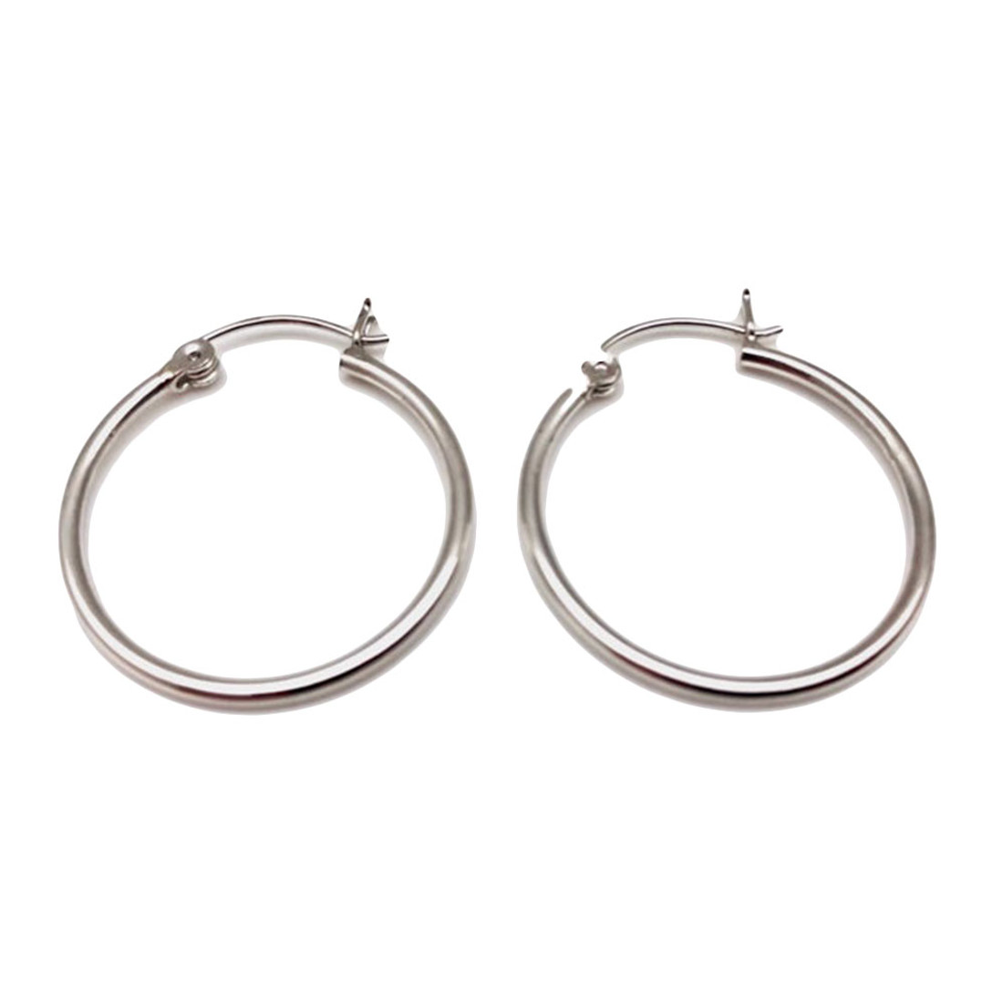 Sterling silver 1.5mm hoop earrings. 
