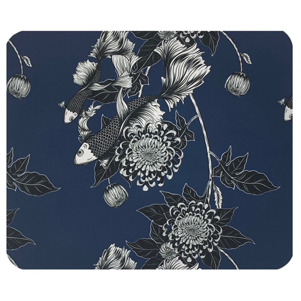 Koi Fish and Flowers Mouse Pad Mat