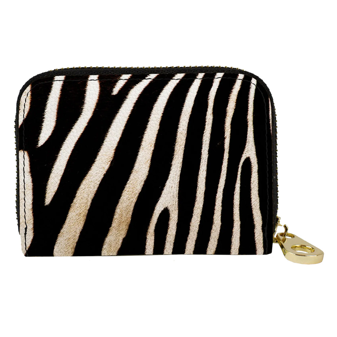 Zebra Animal Print Zippered Wallet