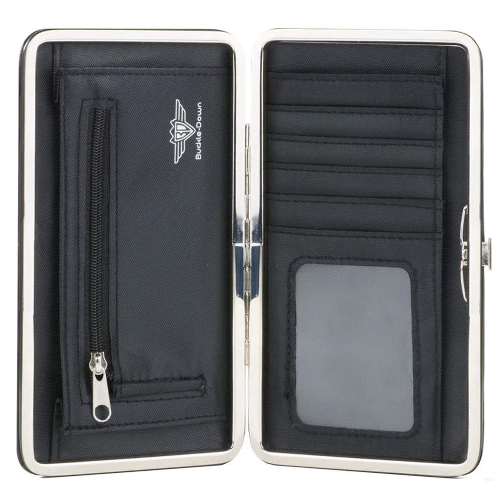 LUCKY LOVE BIRDS HINGED WALLET PURPLE LEOPARD BOUTIQUE