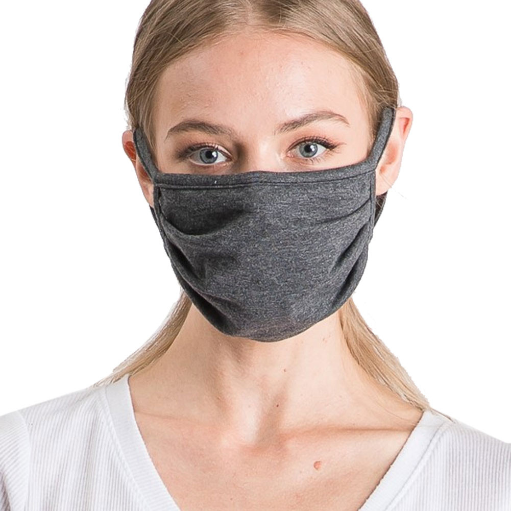 Charcoal Grey Cotton Face Mask