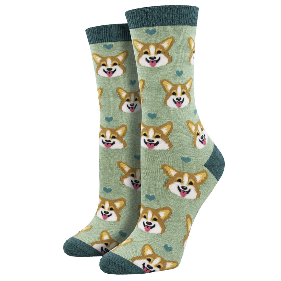 Corgi Faces Women's Crew Socks