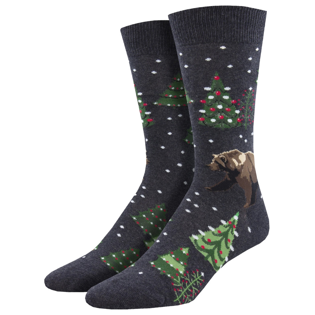 Beary Christmas Men's Holiday Crew Socks