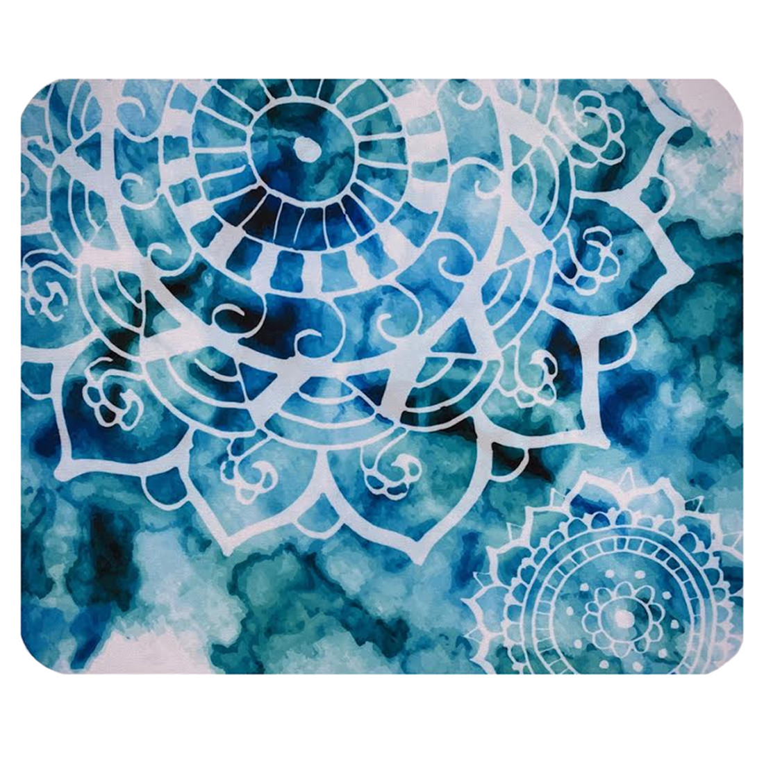 Watercolor Mandala Flower Design Mouse Pat Mat