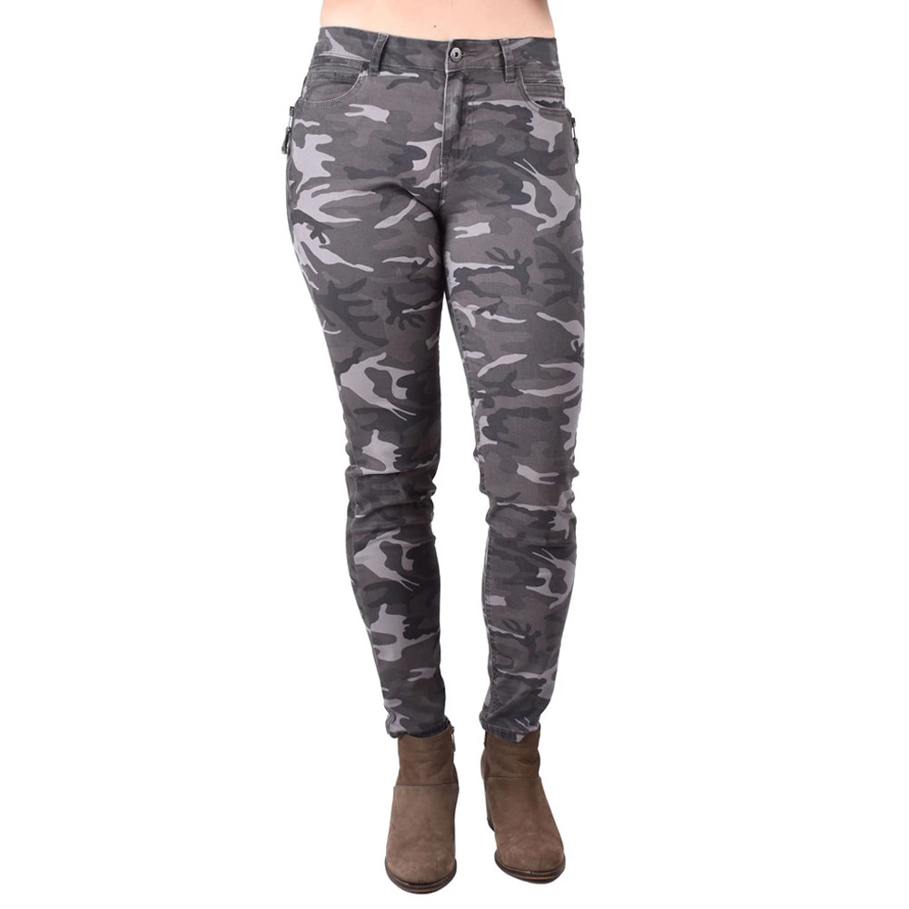 Gray Camo Skinny Jeans