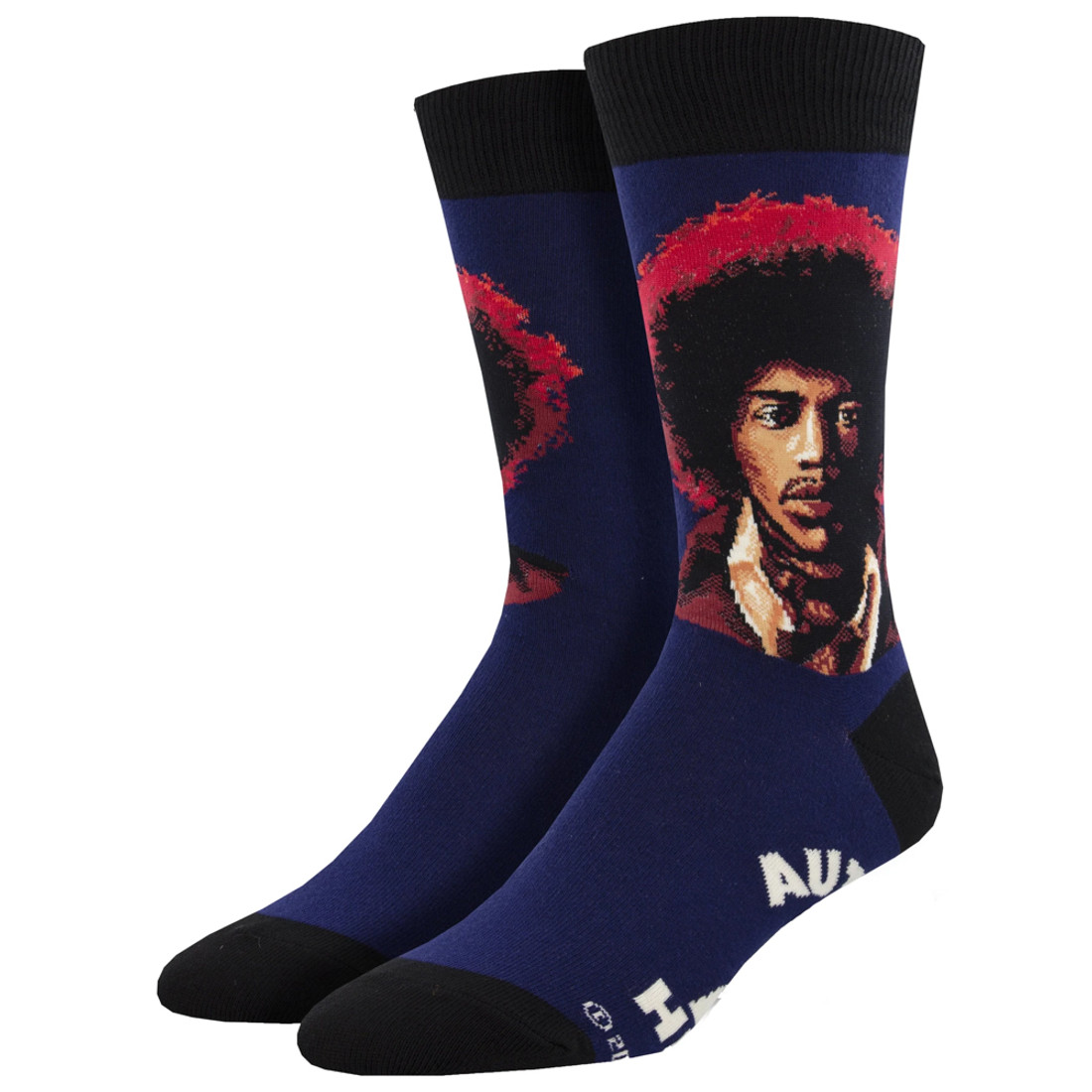 Jimi Hendrix Portrait Men's Crew Socks