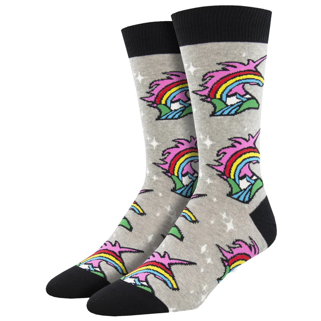 Atomicchild Free To Be Rainbow Unicorn Men's Crew Socks