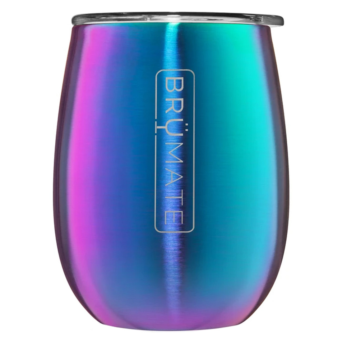 BruMate Uncorked Insulated Wine Tumbler Rainbow Titanium