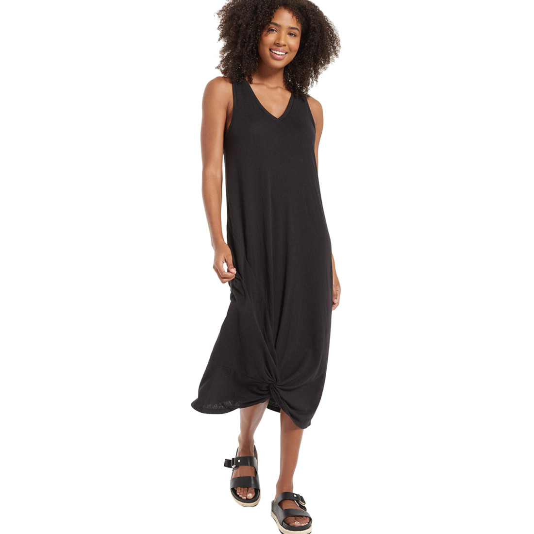 Z Supply Reverie Knot Triblend Dress Black