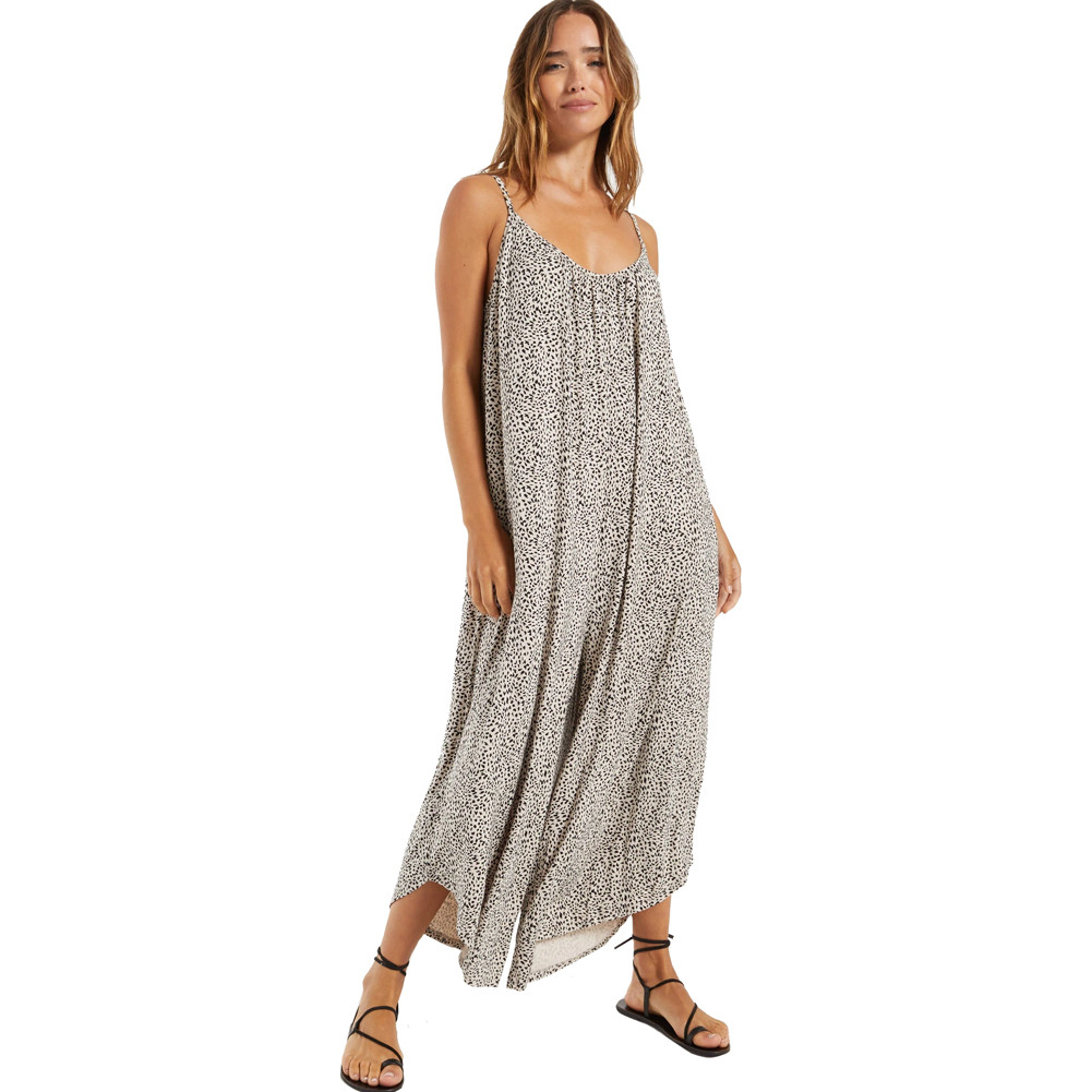  Z Supply Mini Leopard Flared Jumpsuit