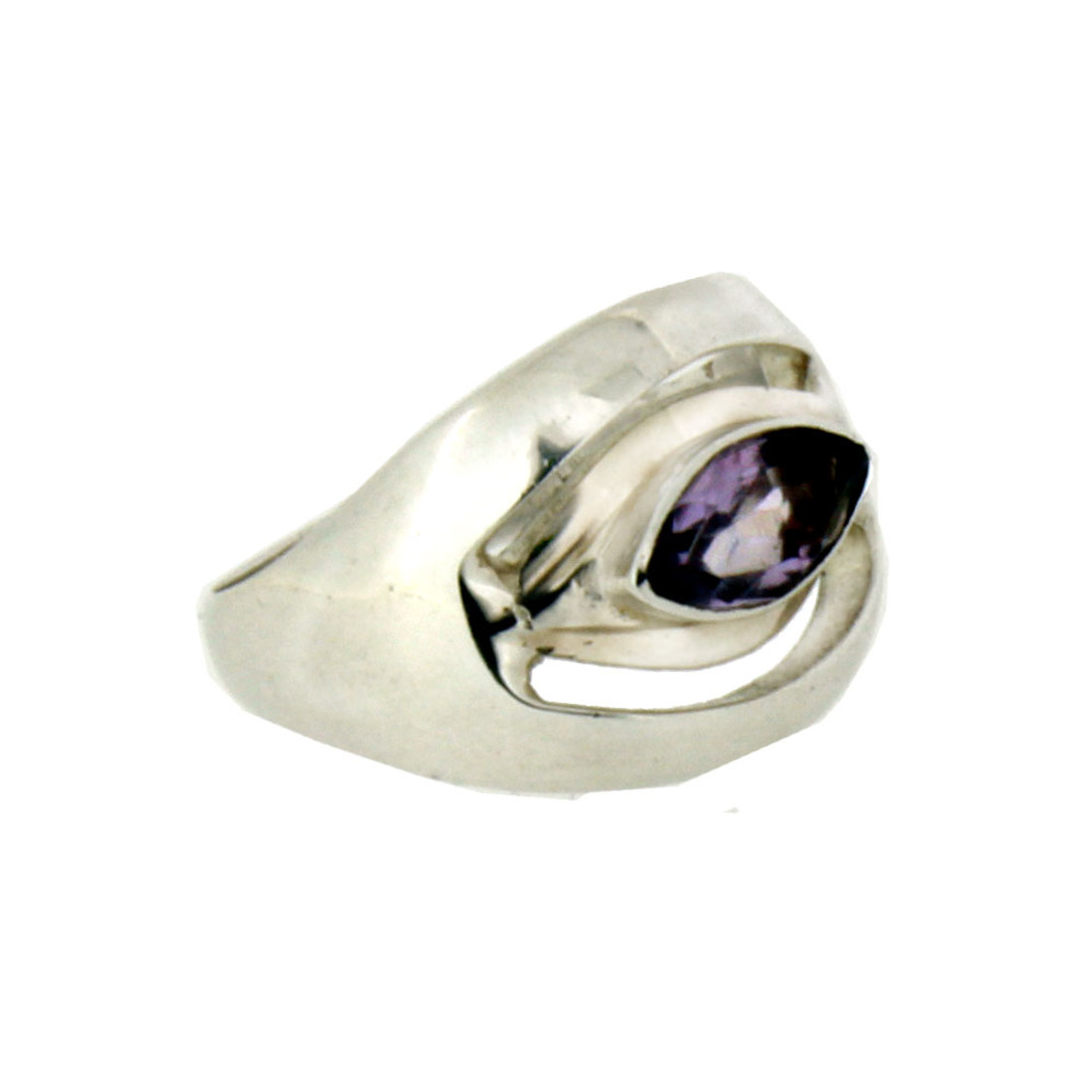 Amethyst sterling silver ring.