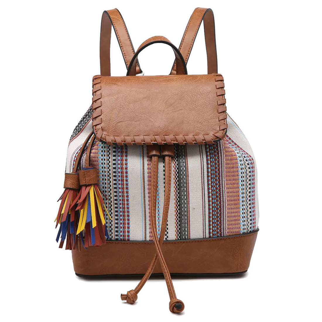 Two-Tone Backpack Purse
