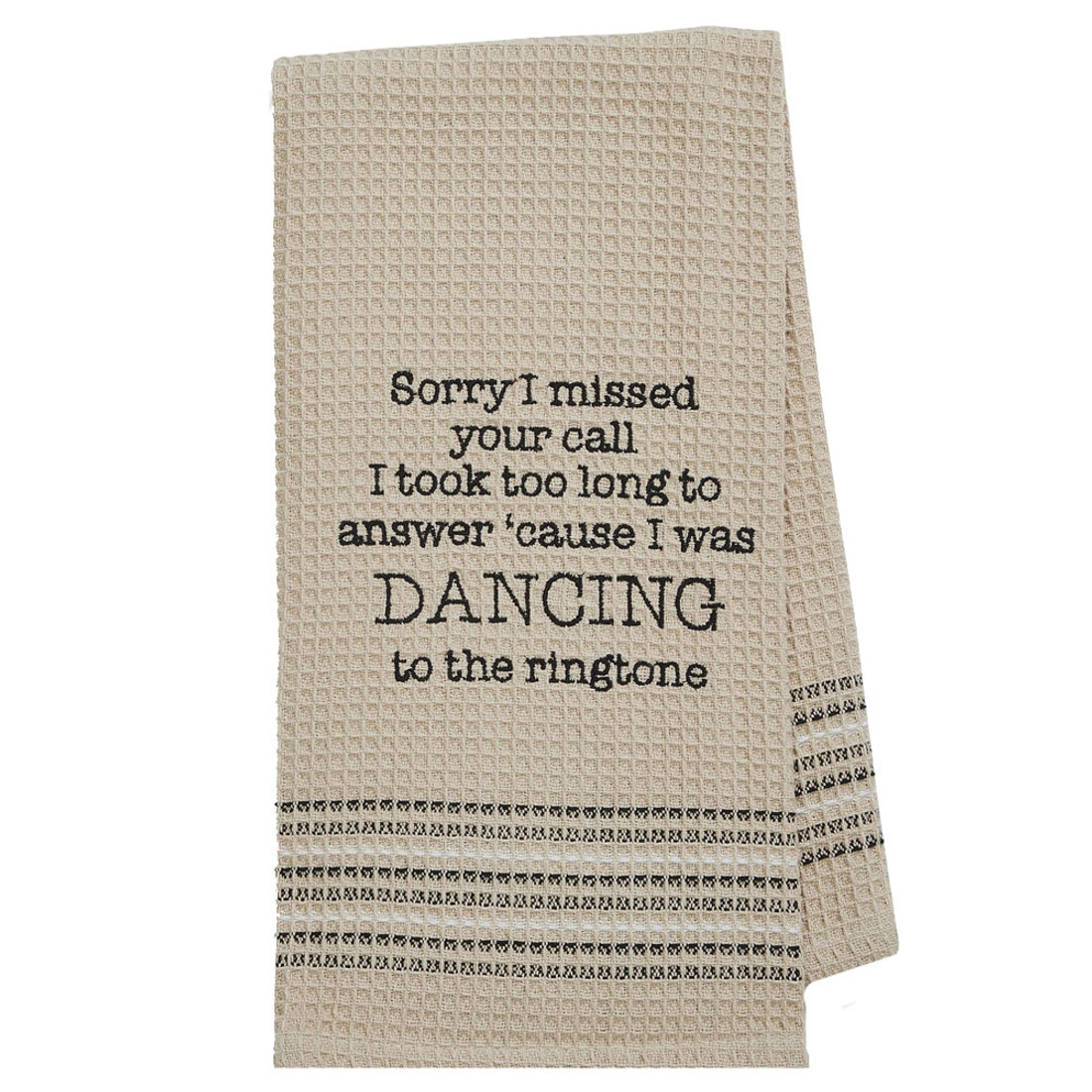 Dancing Kitchen Waffle Weave Dishtowel