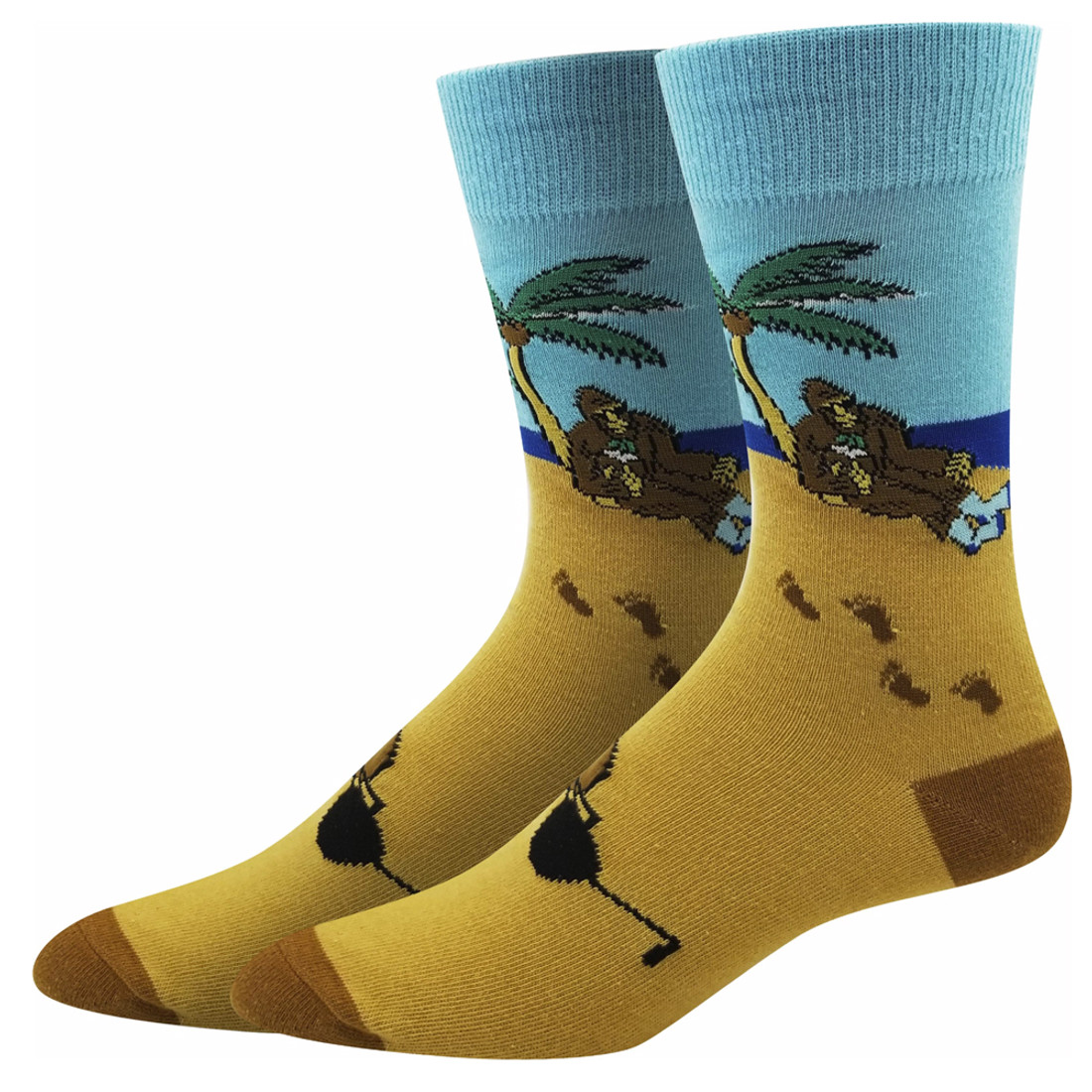 Beach Bigfoot Men's Crew Socks