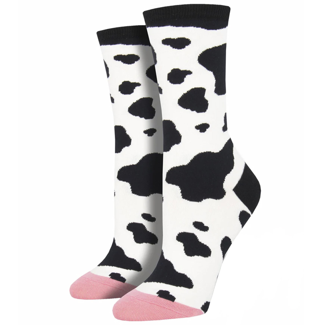 Moo Cow Print Women's Crew Socks