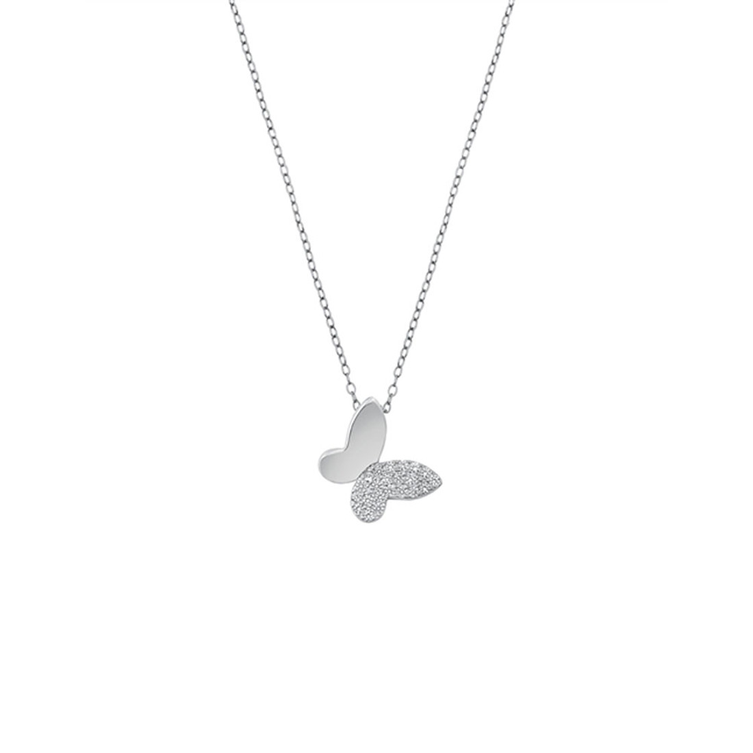 Butterfly sterling silver necklace. 