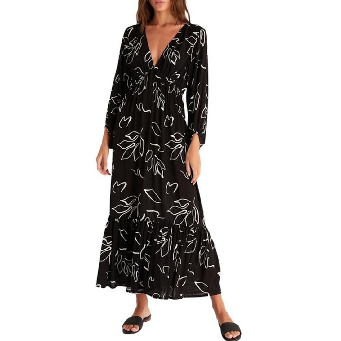 Z Supply Celina Abstract Floral Maxi Dress