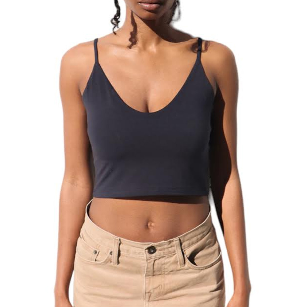 BOOB-EEZ NUD KYLA BLACK CROP TOP | PURPLE LEOPARD BOUTIQUE