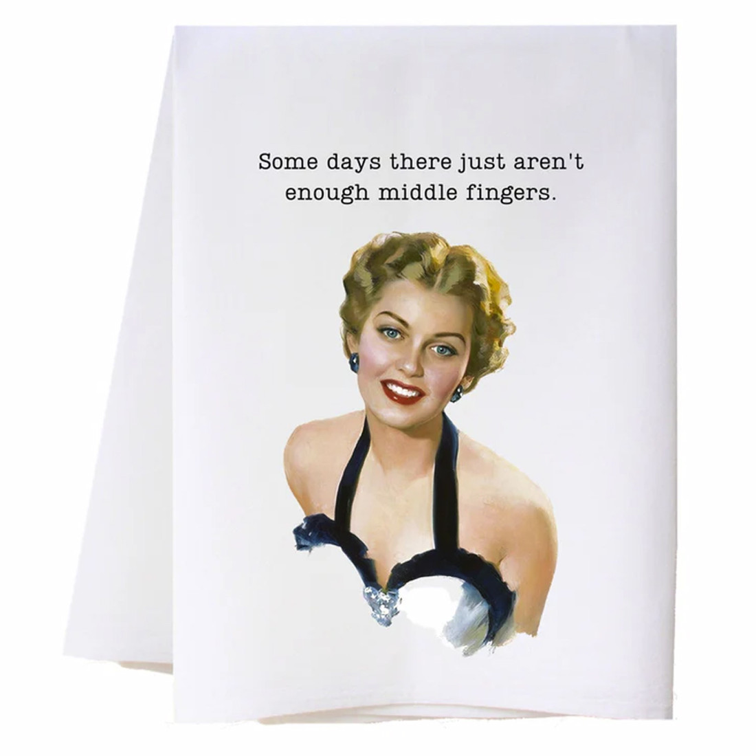 Some Days Flour Sack Cotton Dish Towel