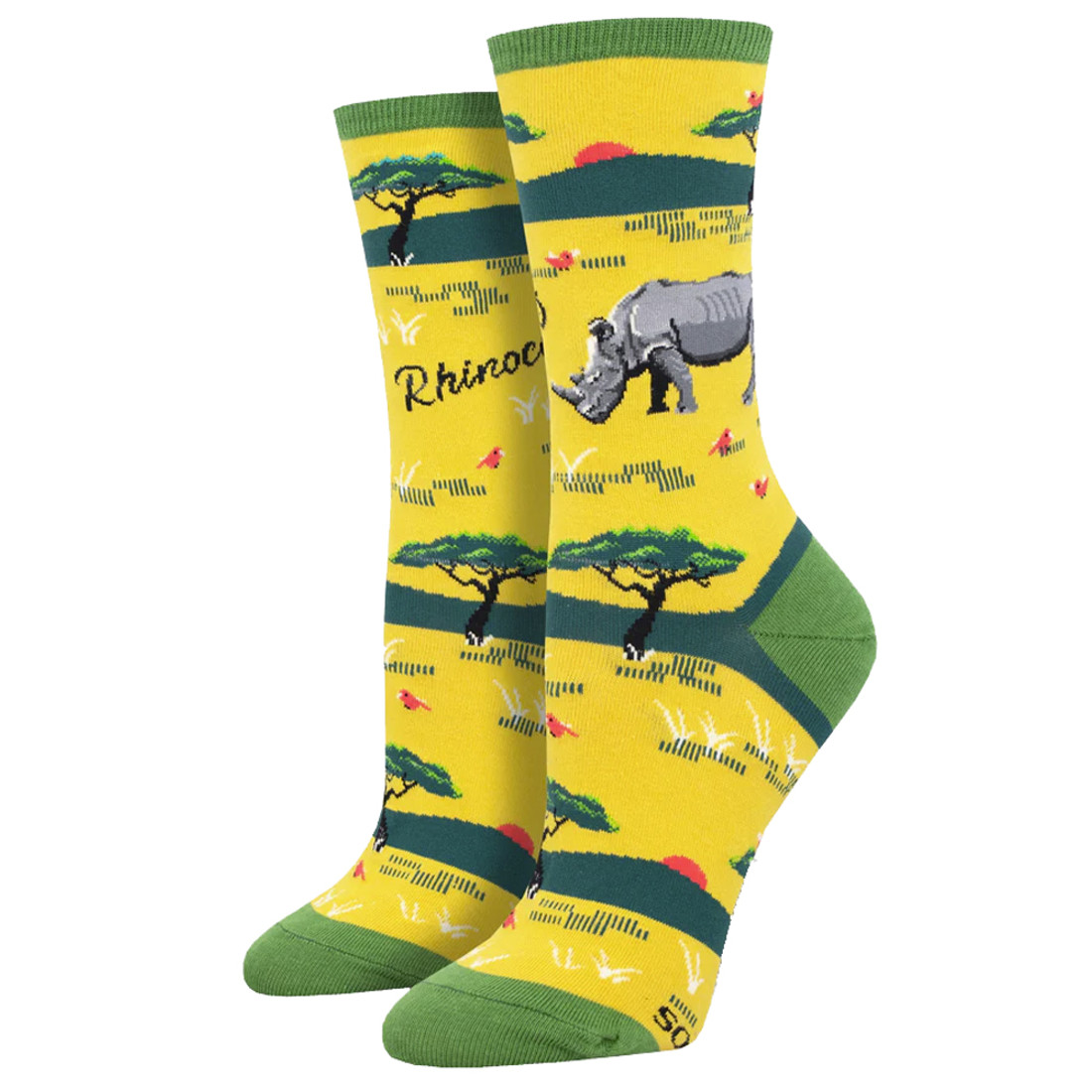 Women's Endangered Species Rhinoceros Socks