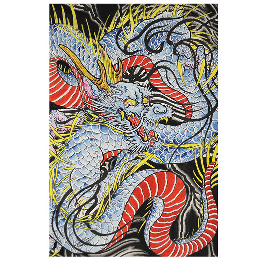 Clark North - Dragon In Indigo - Art Print