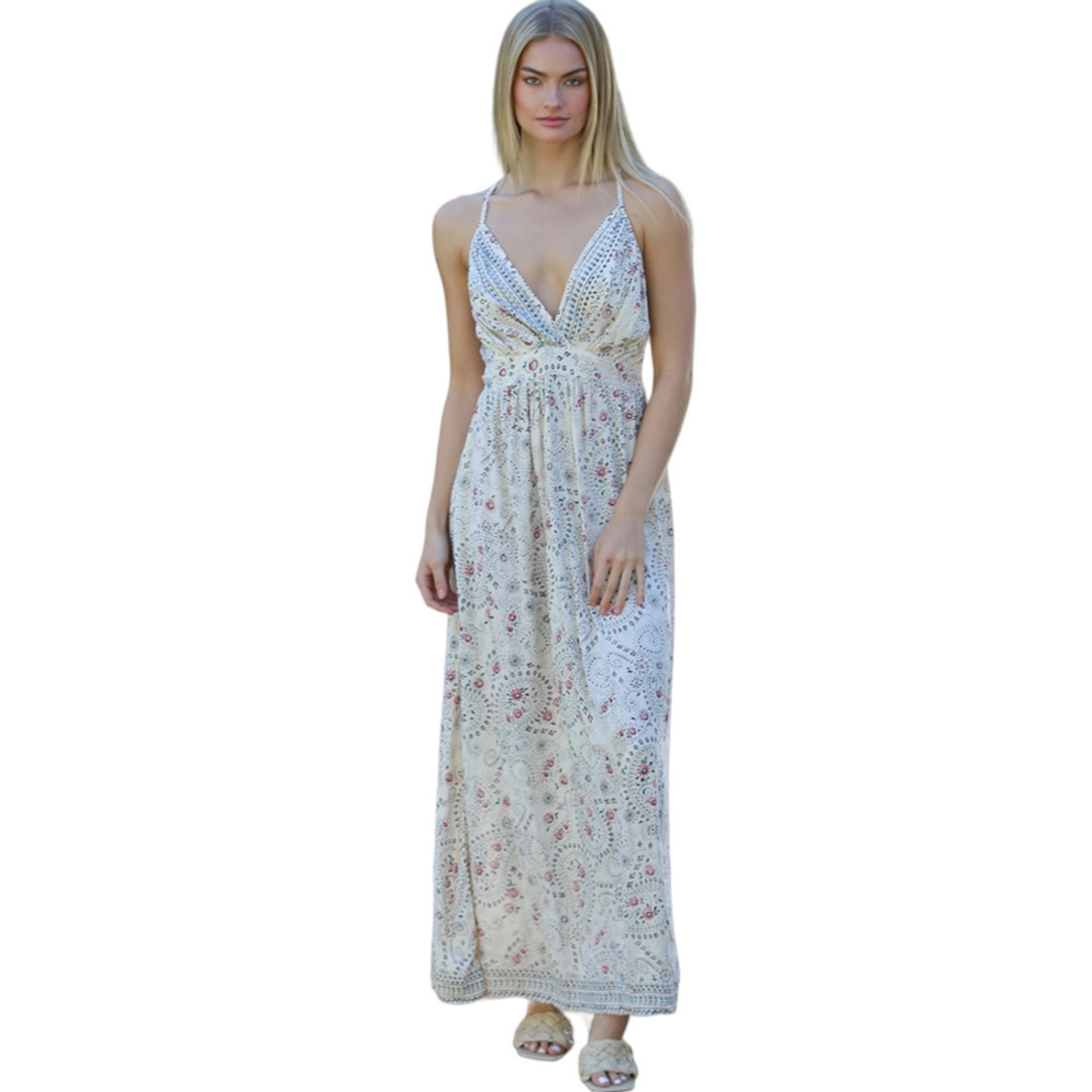 Angie Ivory White Maxi Dress