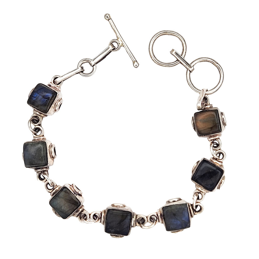 Labradorite sterling silver bracelet. 