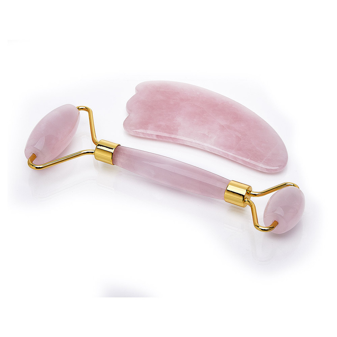 Rose Quartz roller and Gua Sha set. 