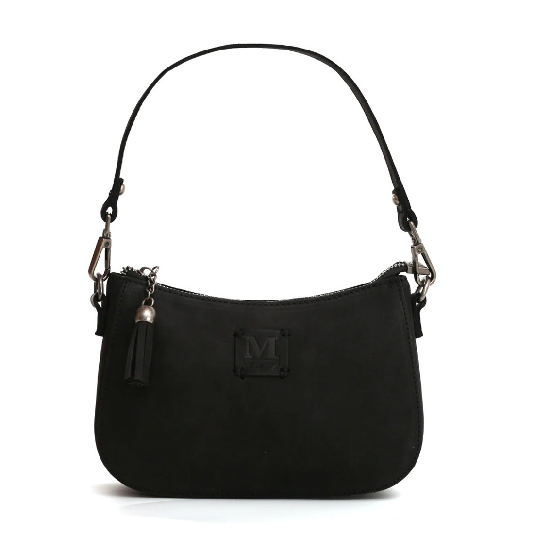 Montana West black leather shoulder bag. 