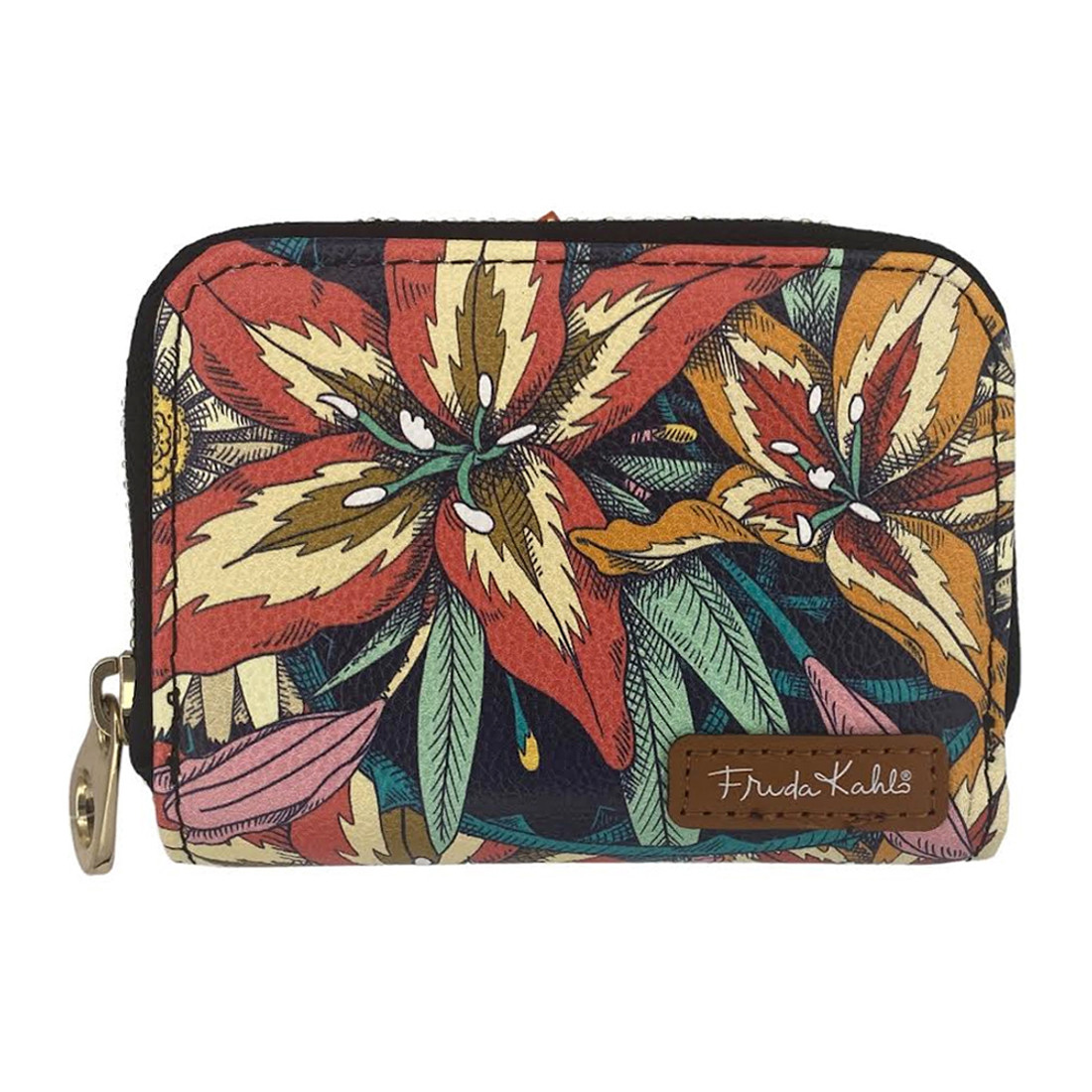 Frida Kahlo Tiger Lilies Zip Around Wallet