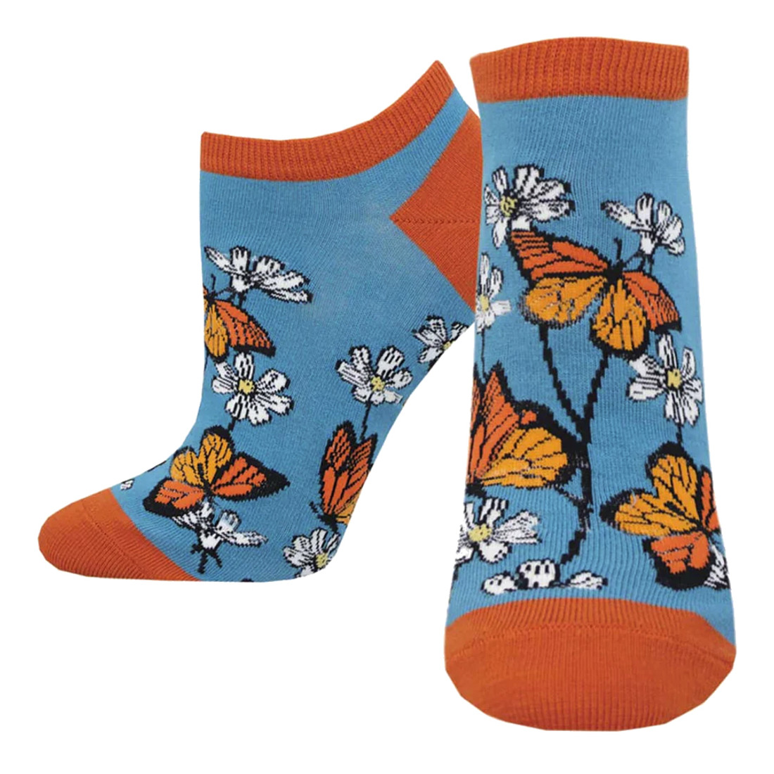 Socksmith Women's Shortie Ankle Socks - Daisy Monarchy