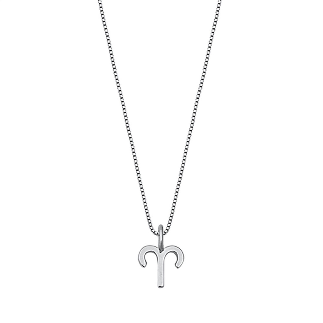 Sterling silver Aries pendant and chain necklace. 