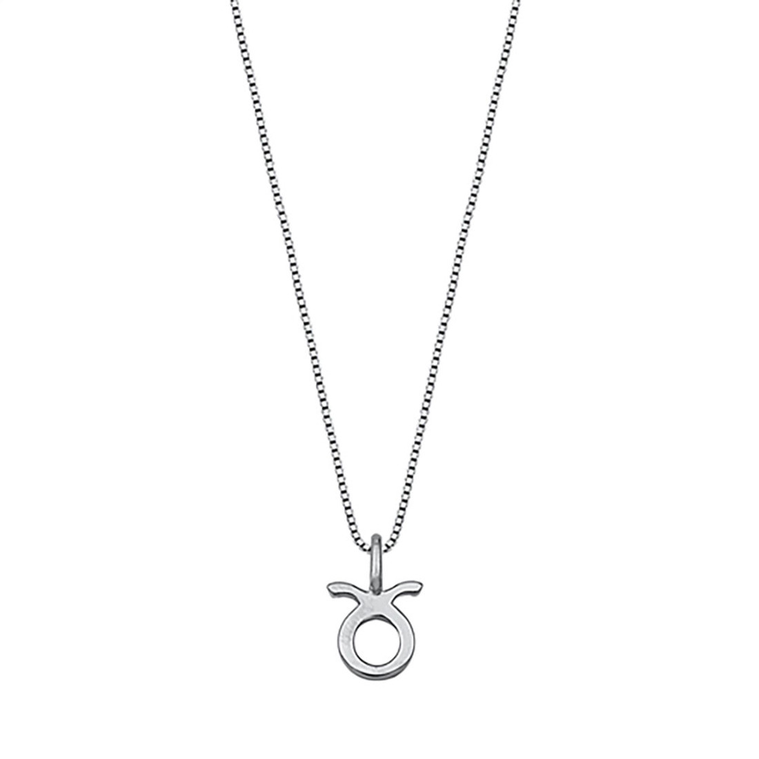 Sterling silver Taurus pendant and chain necklace. 