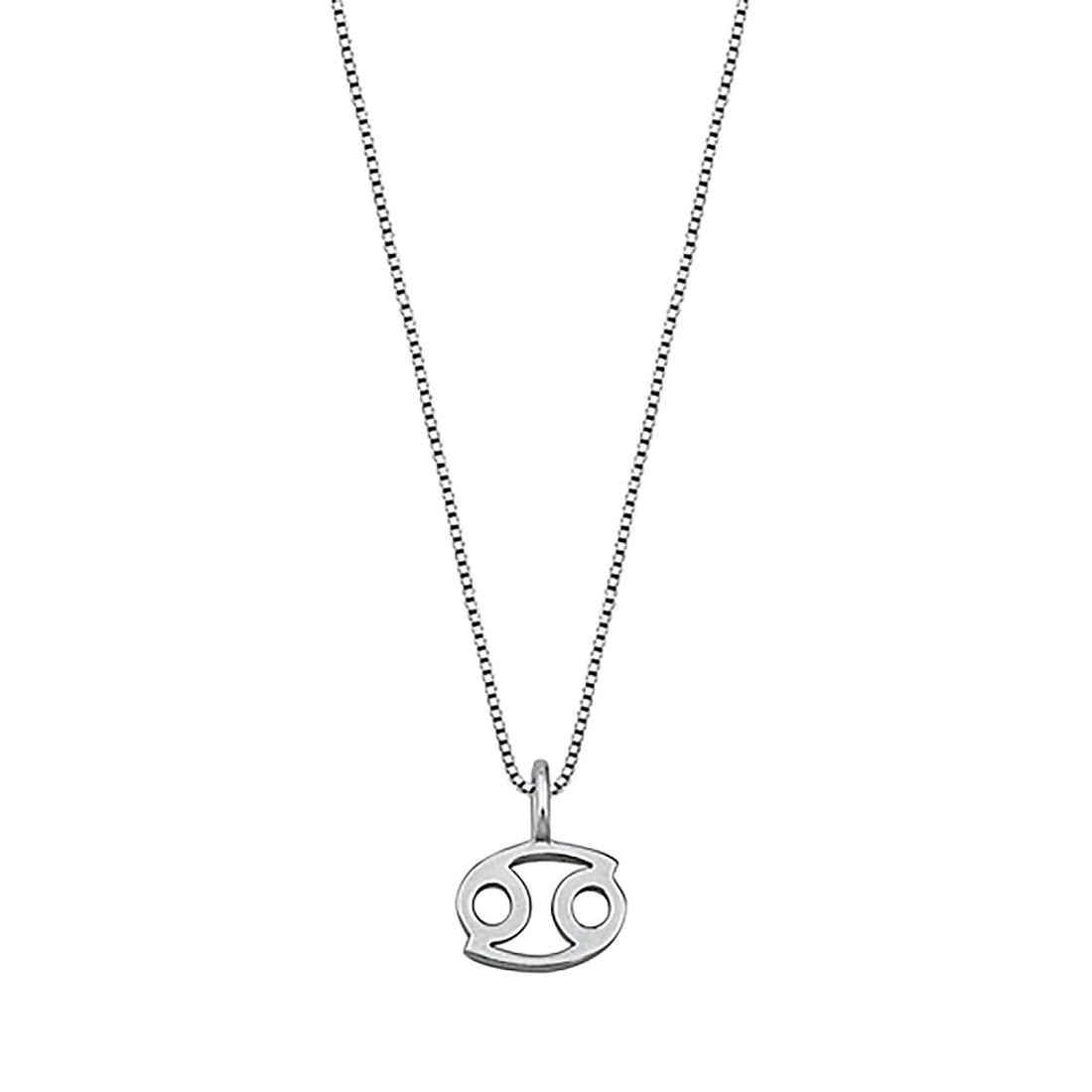 Sterling silver Cancer pendant and chain necklace. 