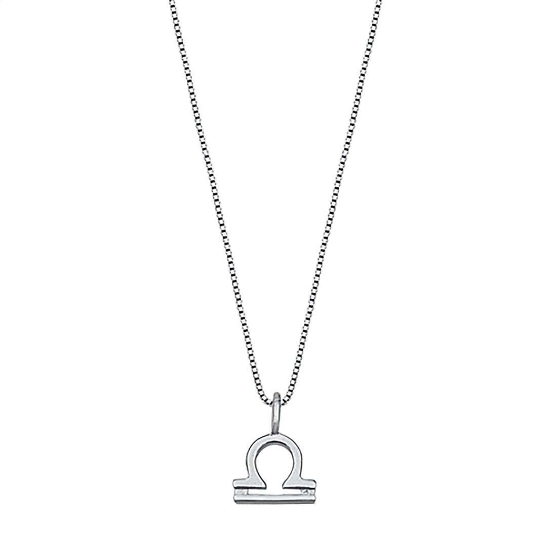 Sterling silver Libra pendant and chain necklace. 