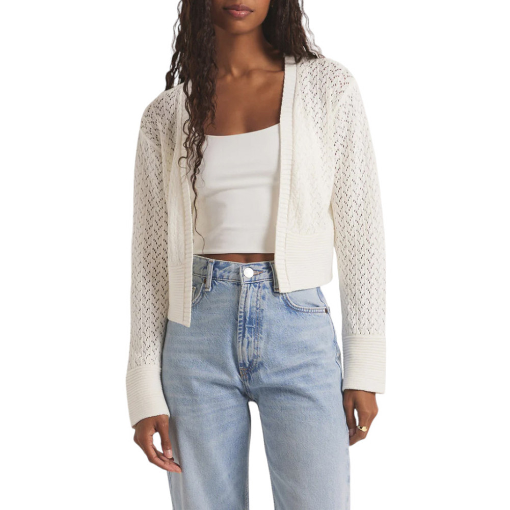 Z SUPPLY KAPA POINTELLE CARDIGAN | PURPLE LEOPARD BOUTIQUE