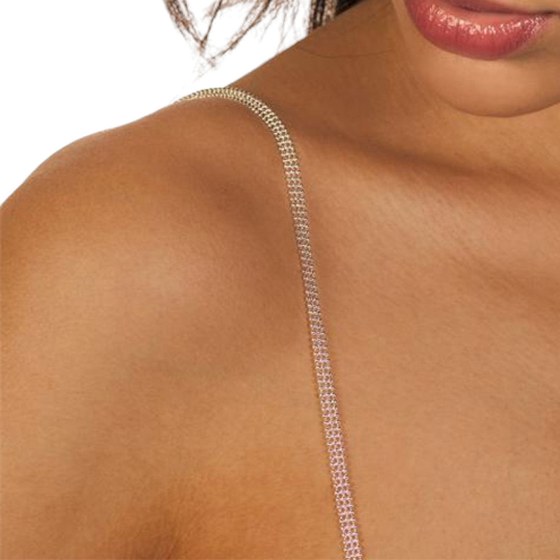 Lola Brazilian bra straps in silver. 