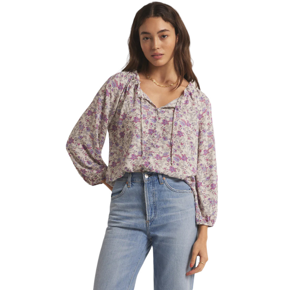 トップス sttp Z SUPPLY ATHENA FLORAL TOP | PURPLE LEOPARD BOUTIQUE