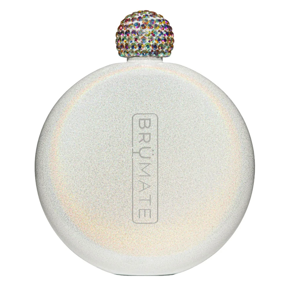 BruMate 5oz Glitter Flask - Glitter White