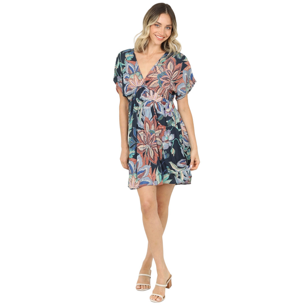 Nostalgia Clothing Tropical Floral Print Dress