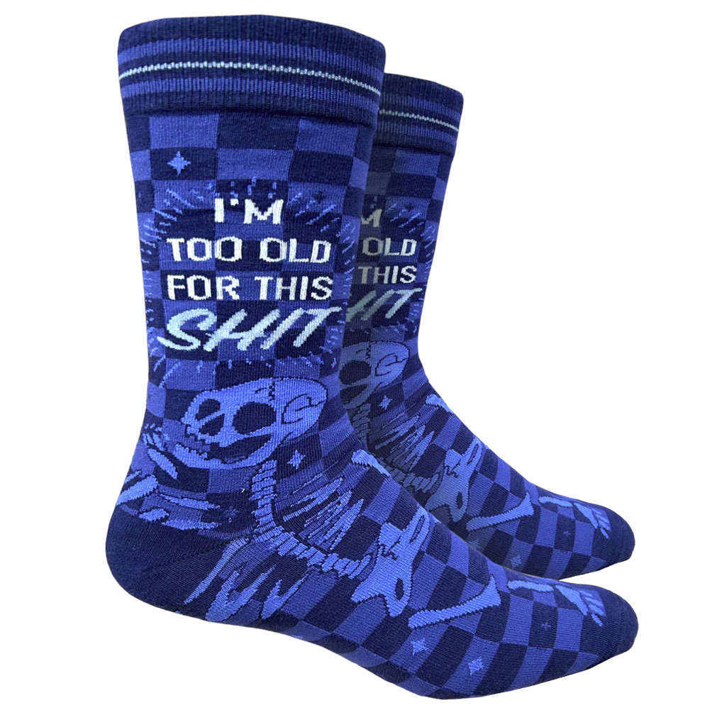 Groovy Things Men's Socks - I'm Too Old For This Shit