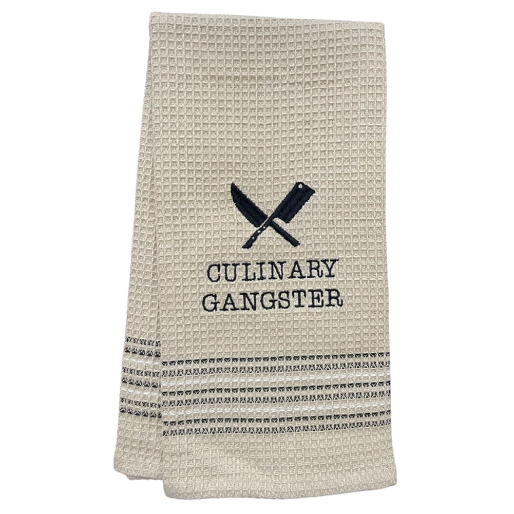 Witty Waffle Weave Kitchen Dishtowel - Culinary Gangster