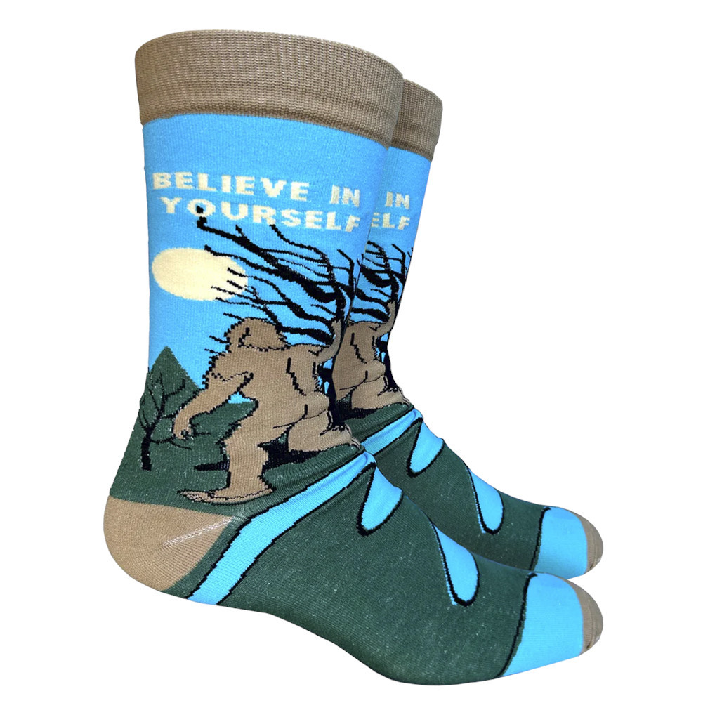 Groovy Things Men's Socks - Believe In Yourself Sasquatch