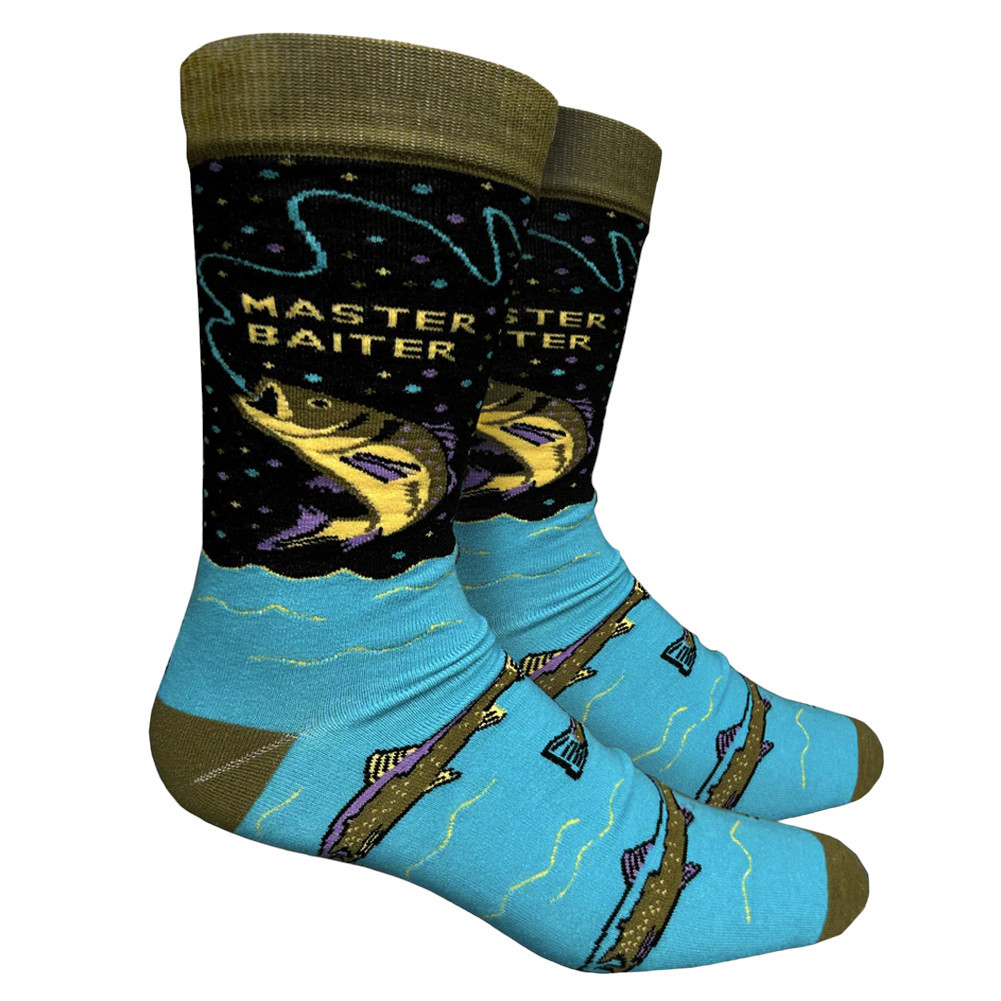 Groovy Things Men's Socks -  Fish Master Baiter